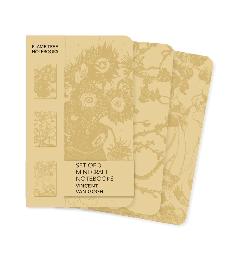Dreier-Set mit handgefertigten Notizbüchlein: Vincent van Gogh (Flame Tree Publishing)