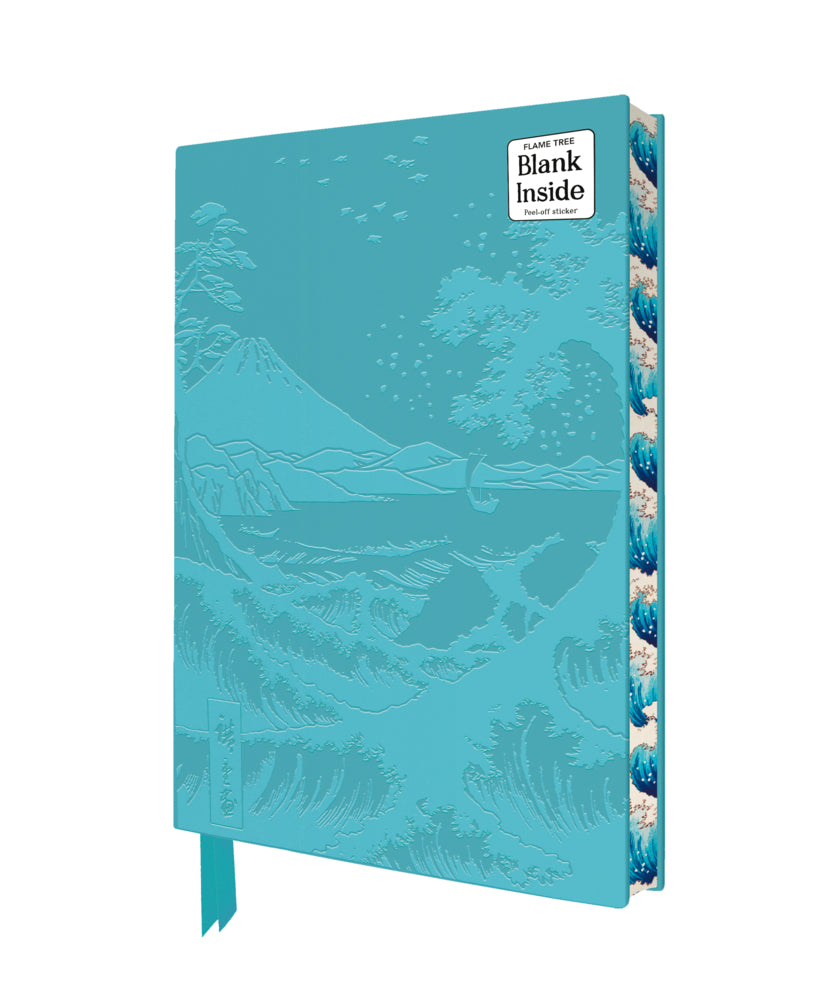Exquisit Premium Notizbuch Blank DIN A5: Utagawa Hiroshige, Das Meer bei Satta (Flame Tree Publishing)