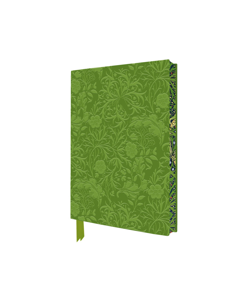Exquisit Premium Notizbuch DIN A6: William Morris, Meeresalgen Tapetendesign (Flame Tree Publishing)