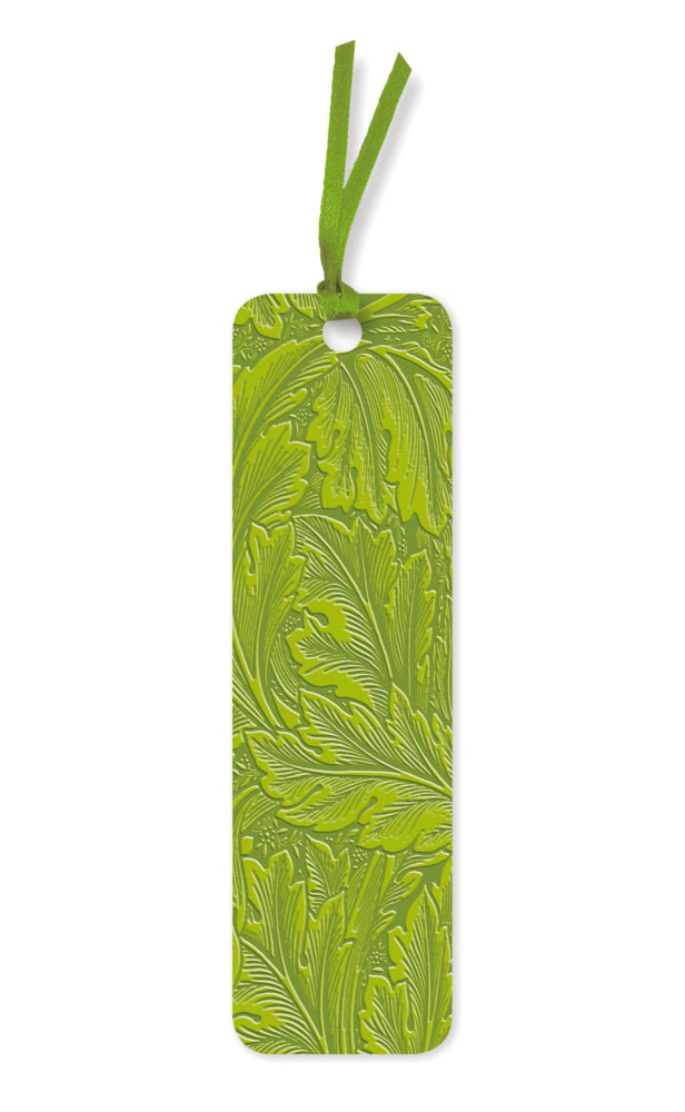 10er-Verpackungseinheit Lesezeichen aus Kunstleder: William Morris, Akanthus (Flame Tree Publishing)
