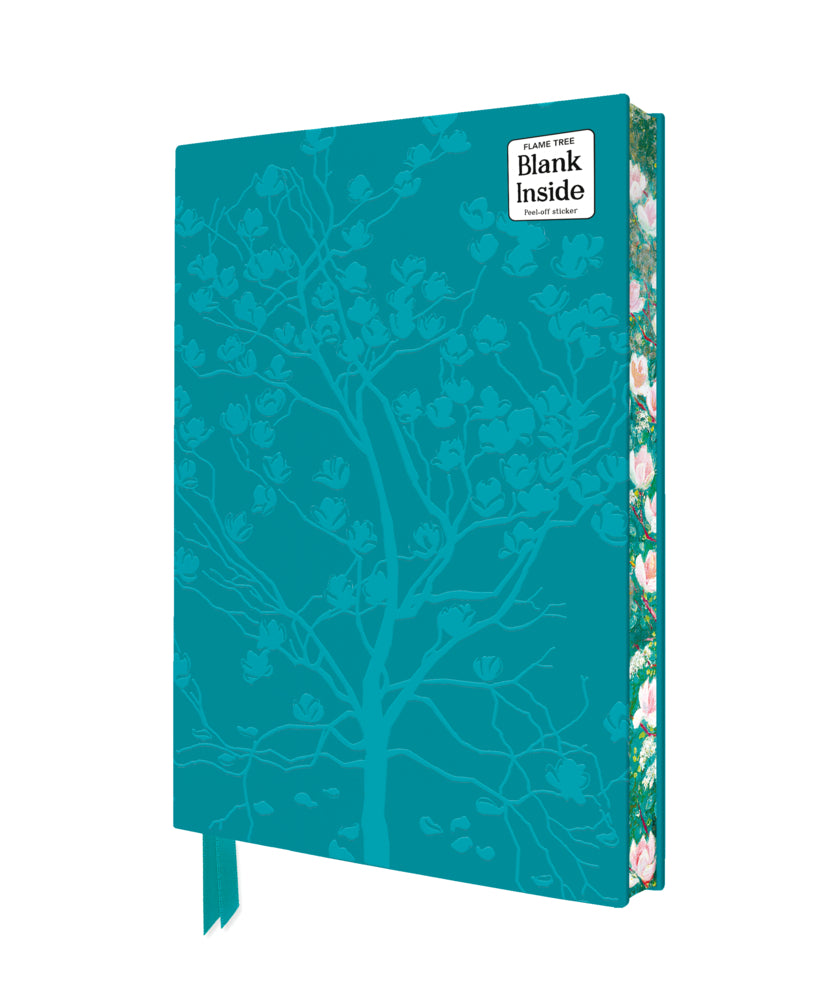 Exquisit Premium Notizbuch Blank DIN A5: Wilhelm List, Magnolienbaum (Flame Tree Publishing)