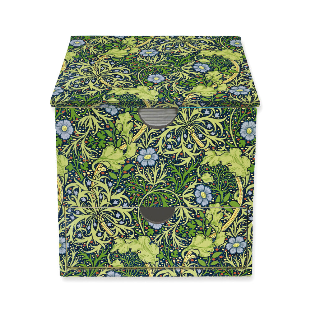 Memo Cube: William Morris, Meeresalgen Tapetendesign (Flame Tree Publishing)