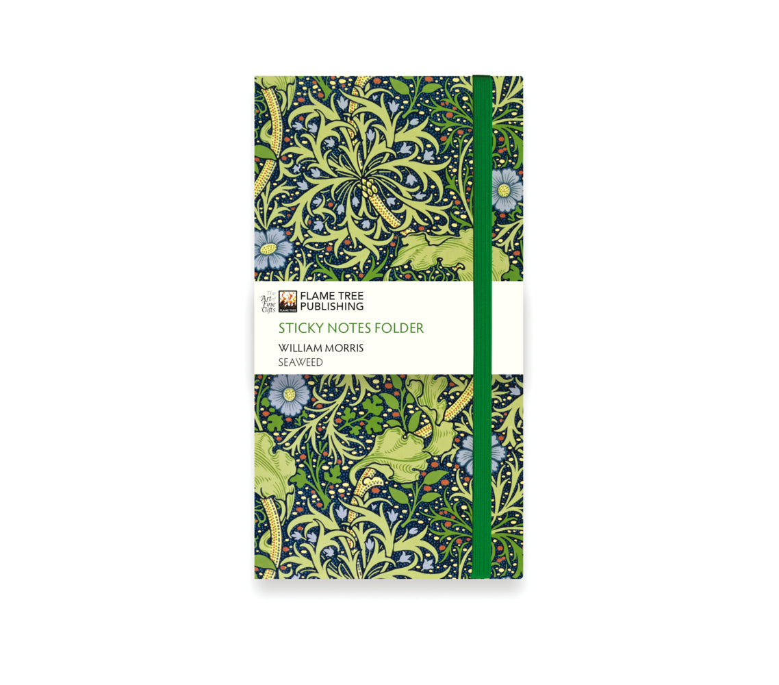 Haftnotizenfolder: William Morris, Meeresalgen Tapetendesign (Flame Tree Publishing)