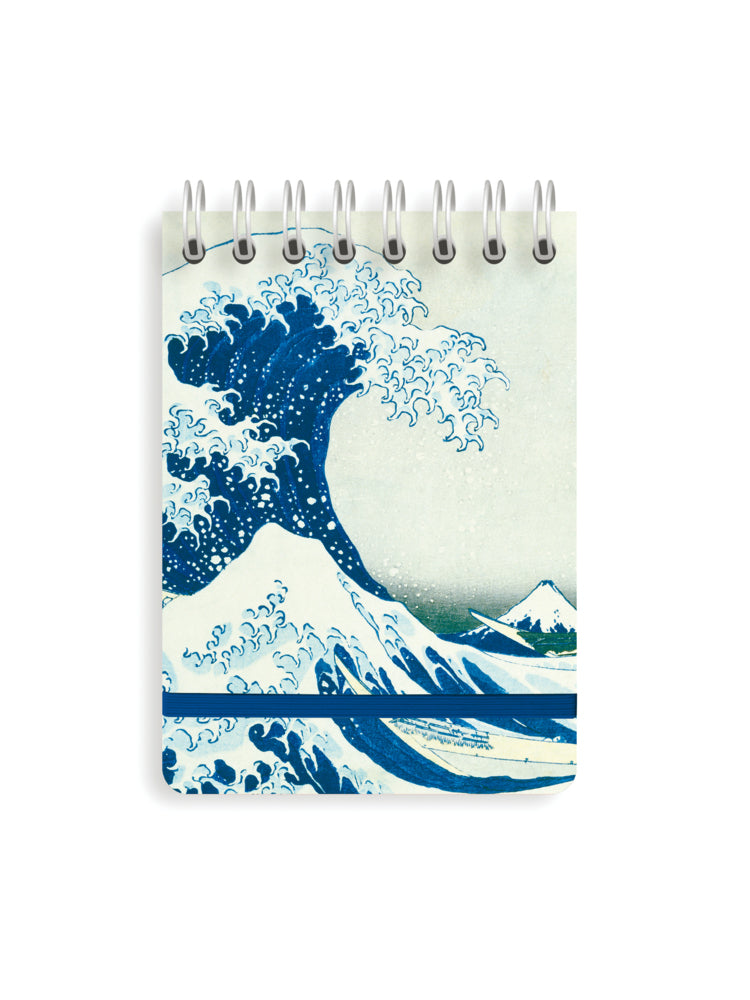 Notizblock mit Spiralbindung: Katsushika Hokusai, Die große Welle (Flame Tree Publishing)