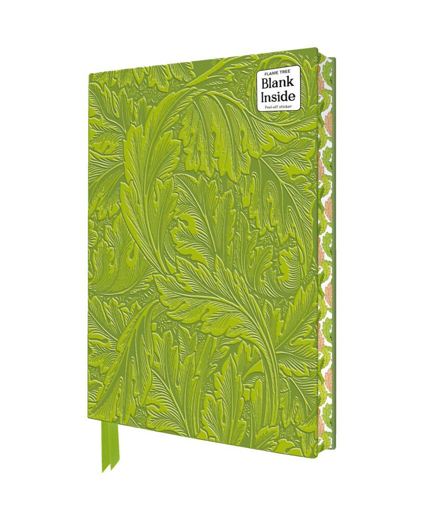 Exquisit Premium Notizbuch Blank DIN A5: William Morris, Akanthus (Flame Tree Publishing)