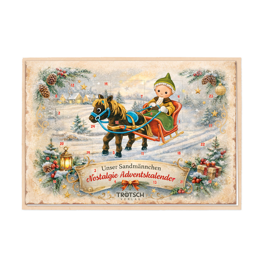 TRÖTSCH - Unser Sandmännchen Adventskalenderkarte Nostalgie (Trötsch Verlag Gmbh & Co.Kg)