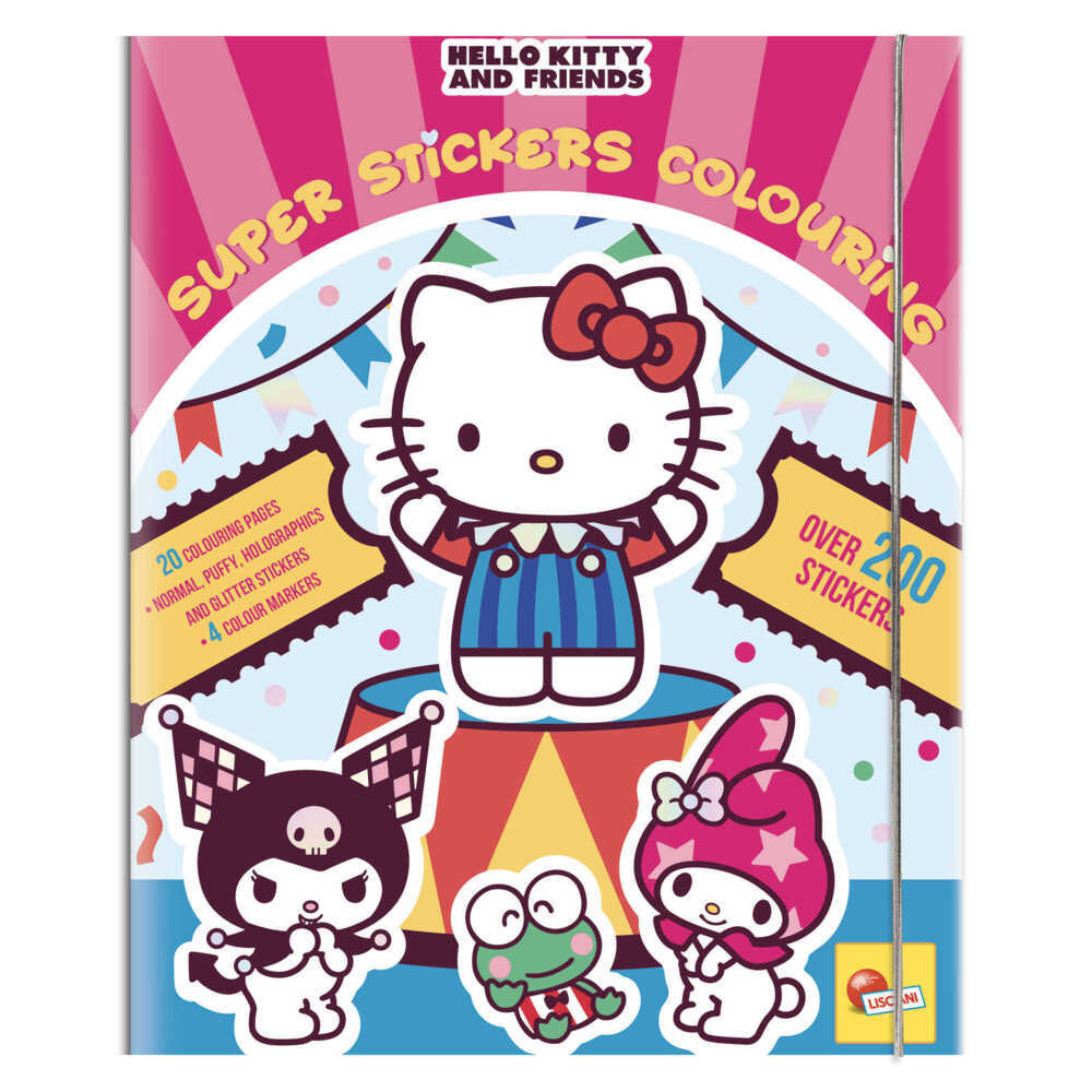 Hello Kitty And Friends Super Sticker & Ausmal-Buch In Display 12
