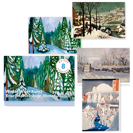 Winter in der Kunst - Acht Kunst-Klappkarten
