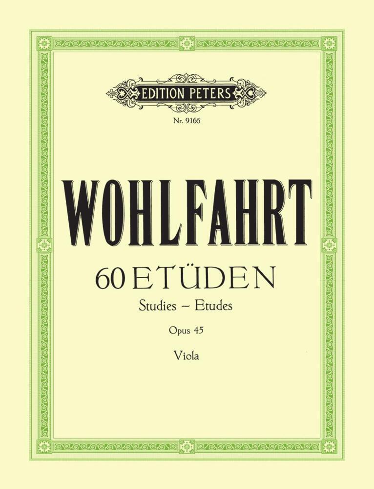 60 Studies Op. 45 for Violin (Transcribed for Viola) (Fritz Spindler)
