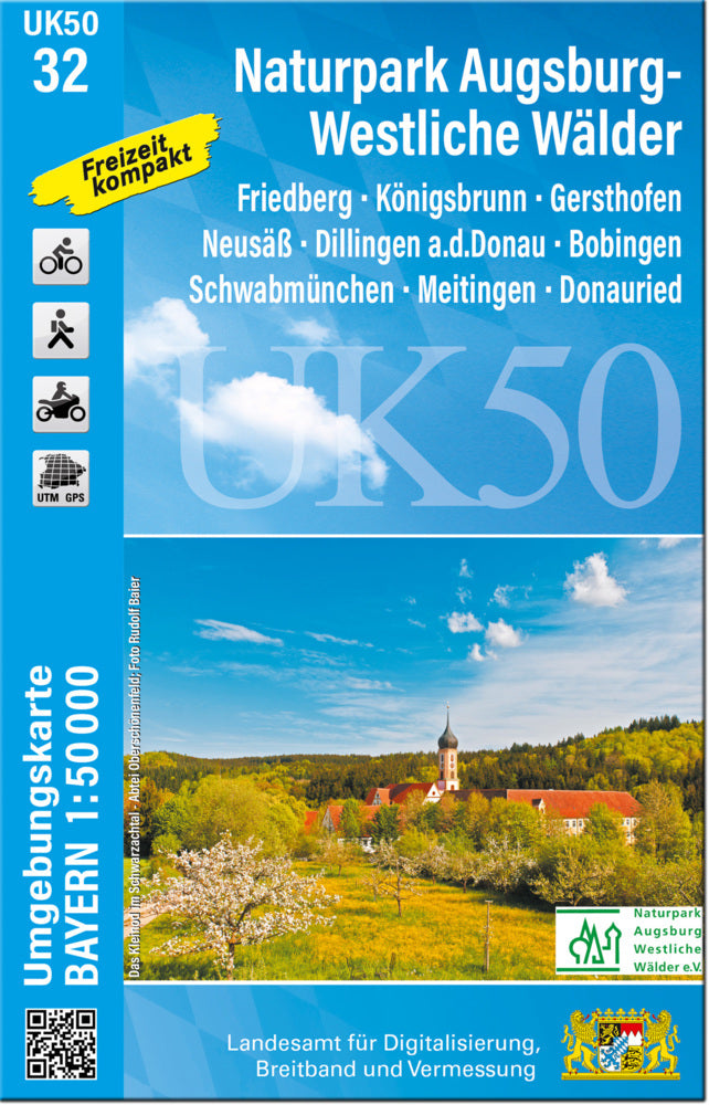 UK50-32 Naturpark Augsburg - Westliche Wälder (Breitband Und Vermessung, Bayern Landesamt Für Digitalisierung)