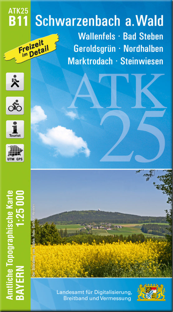 ATK25-B11 Schwarzenbach a.Wald (Amtliche Topographische Karte 1:25000) (Breitband Und Vermessung, Bayern Landesamt Für Digitalisierung)