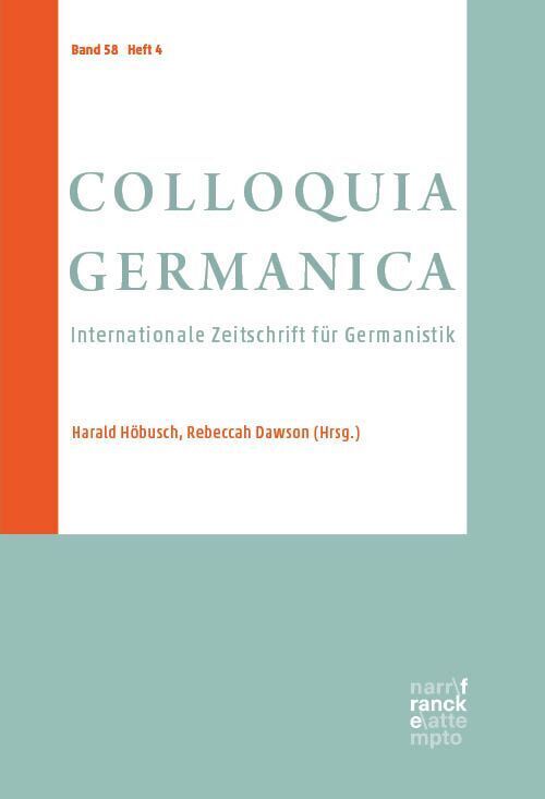 Colloquia Germanica 58, 4