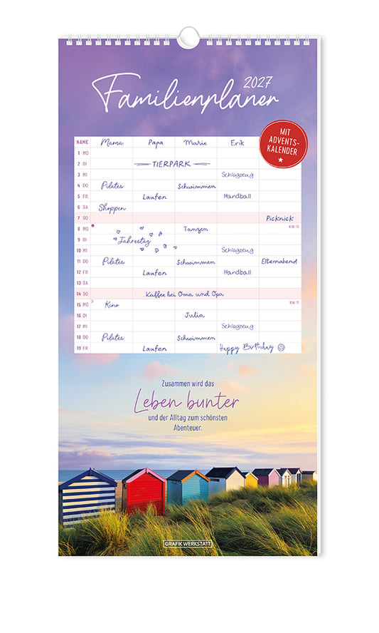 Familienplaner Classic 2027 (48 x 22 cm)