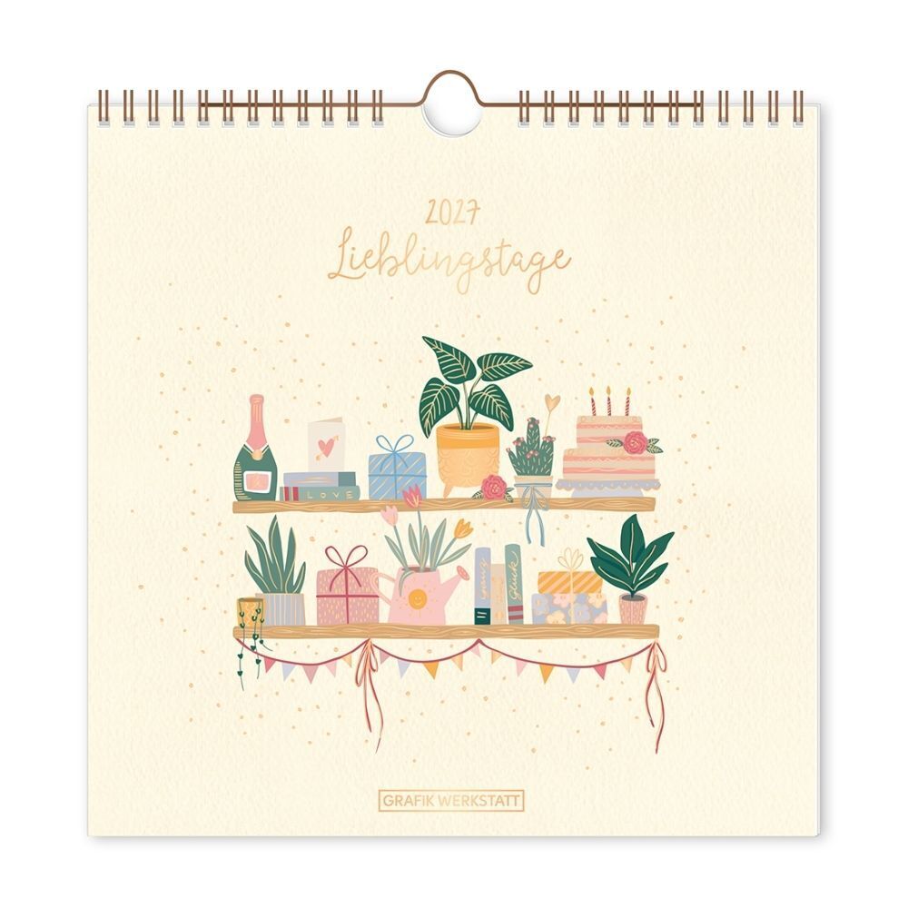 Wandkalender quadratisch 2027 Lieblingstage