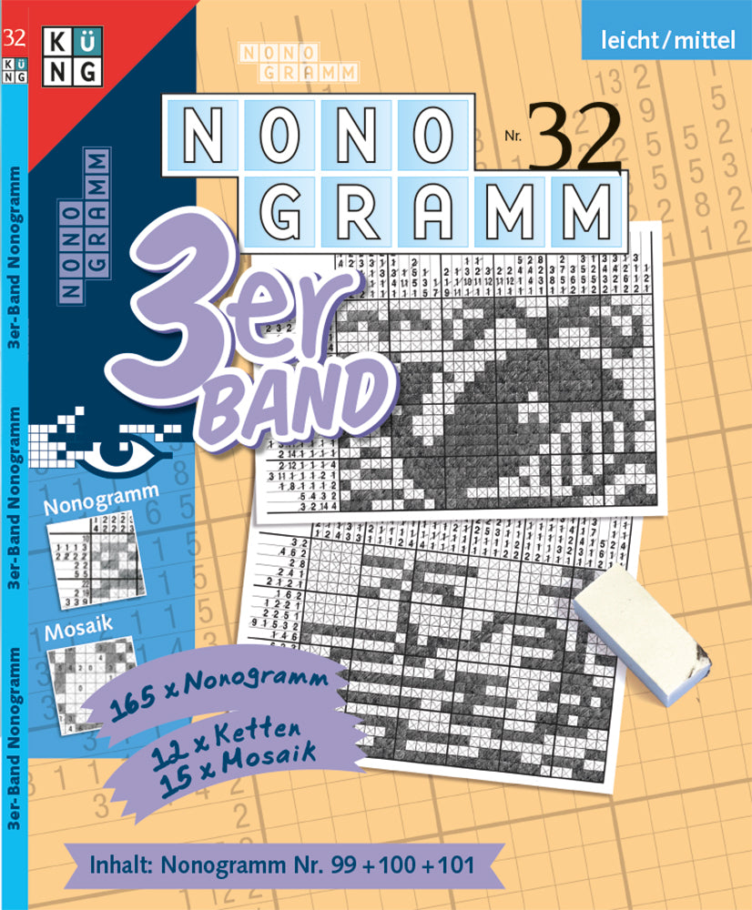 Nonogramm 3er-Band Nr. 32 (Conceptis Puzzles)