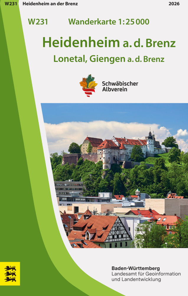 W231 Wanderkarte 1:25 000 Heidenheim a.d.Brenz (Lgl-Bw)