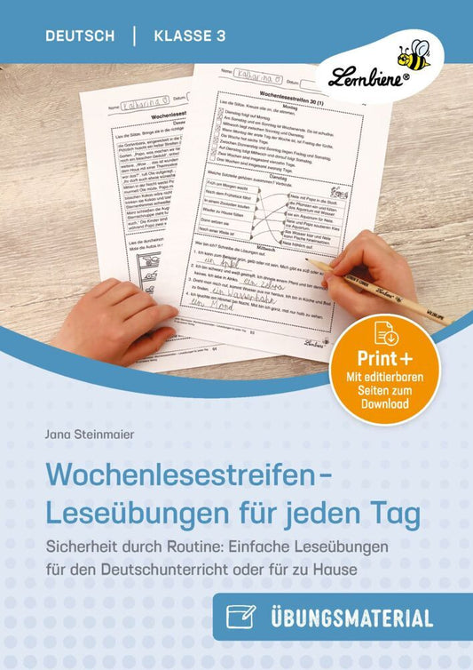 Wochenlesestreifen - Leseübungen für jeden Tag
