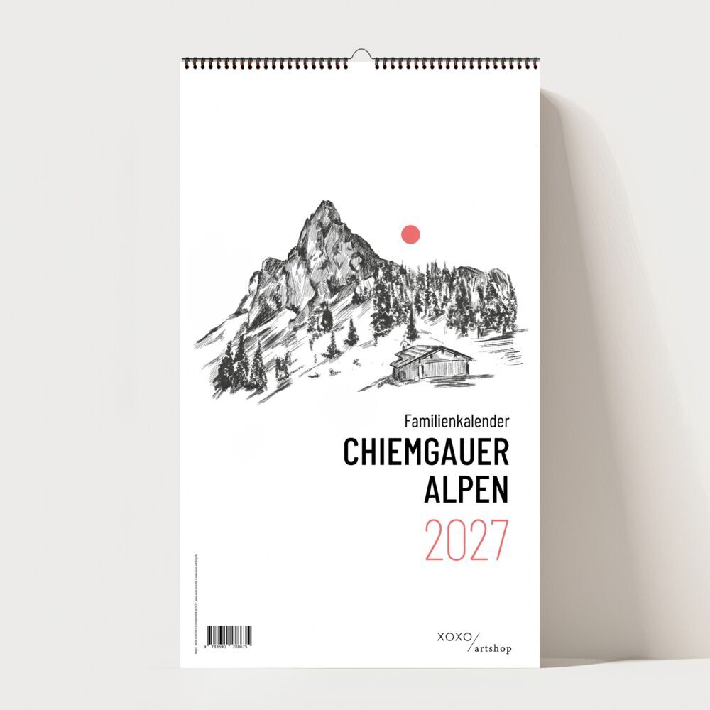 Chiemgauer Alpen, Design Wandkalender 2027, 5 Spalten Monatskalender, 42x25, 200 g (Anja Garschhammer)
