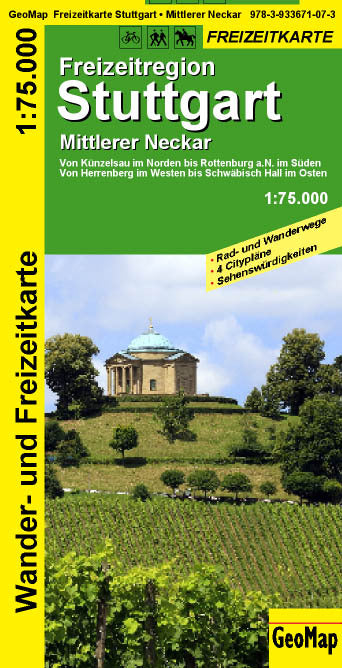 GeoMap Karte Freizeitregion Stuttgart, Mittlerer Neckar