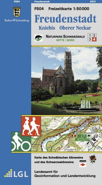 Topographische Freizeitkarte Baden-Württemberg Freudenstadt