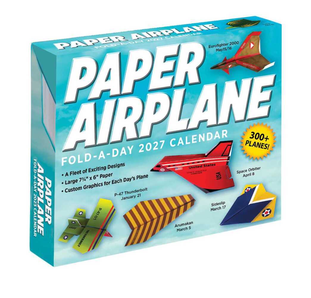 Paper Airplane Fold-a-Day - Papierflieger-Faltvorlage für jeden Tag 2027 (Andrews Mcmeel Publisher)