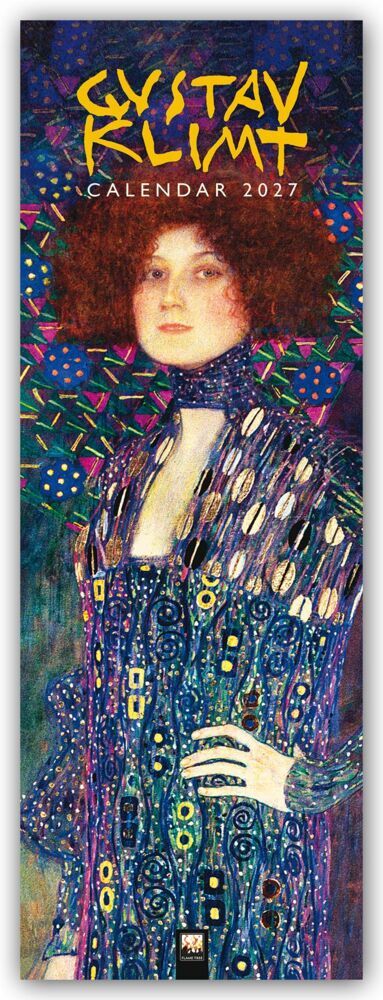 Gustav Klimt - Slimline-Kalender 2027 - Original Flame Tree Publishing-Kalender Slimeline [Kalender] (Flame Tree Publishing)
