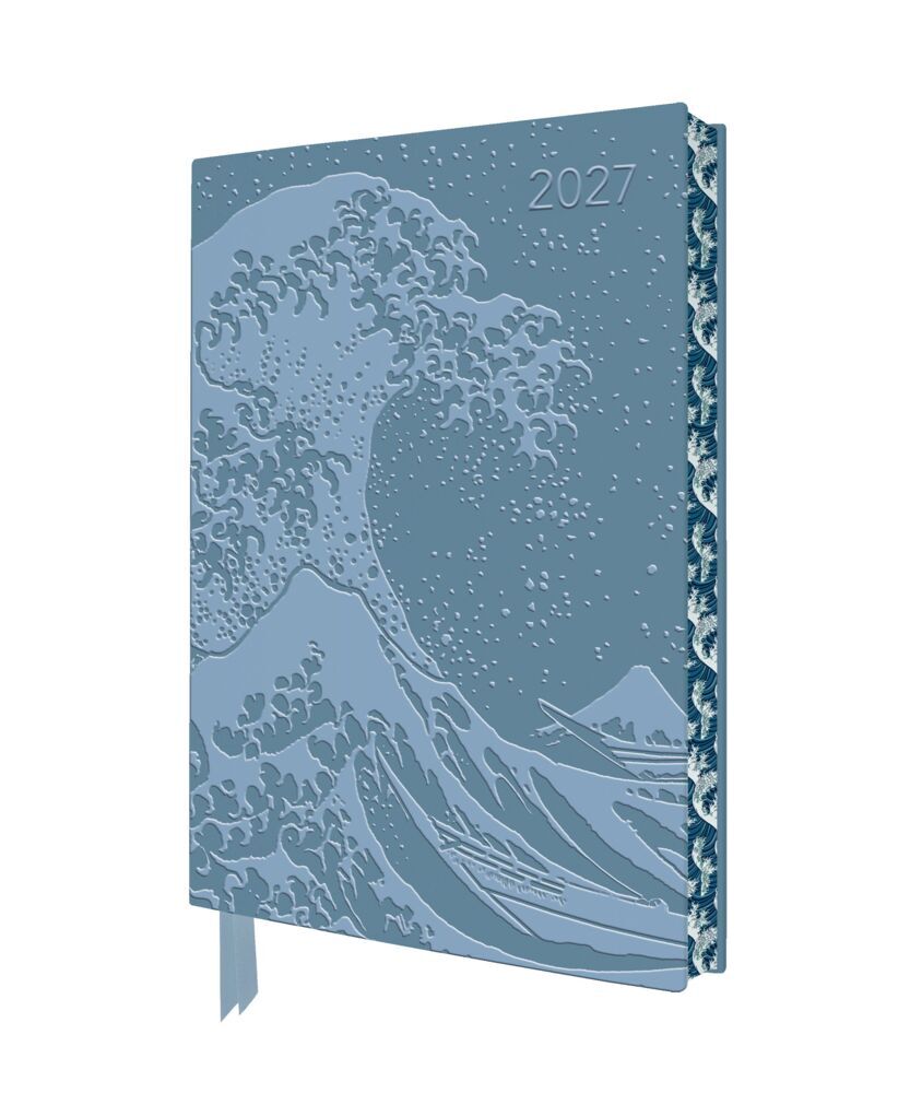 Katsushika Hokusai - Die große Welle - Tischkalender 2027 (Flame Tree Publishing)