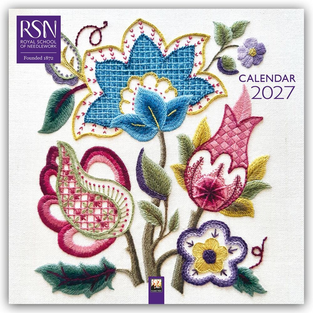 Royal School of Needlework 2027 - Original Flame Tree Publishing-Kalender [Kalender] (Flame Tree Publishing)