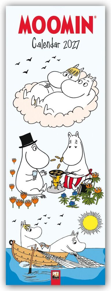 Moomin - Mumin Kalender - Slimline-Kalender 2027 - Original Flame Tree Publishing-Kalender Slimeline [Kalender] (Flame Tree Publishing)