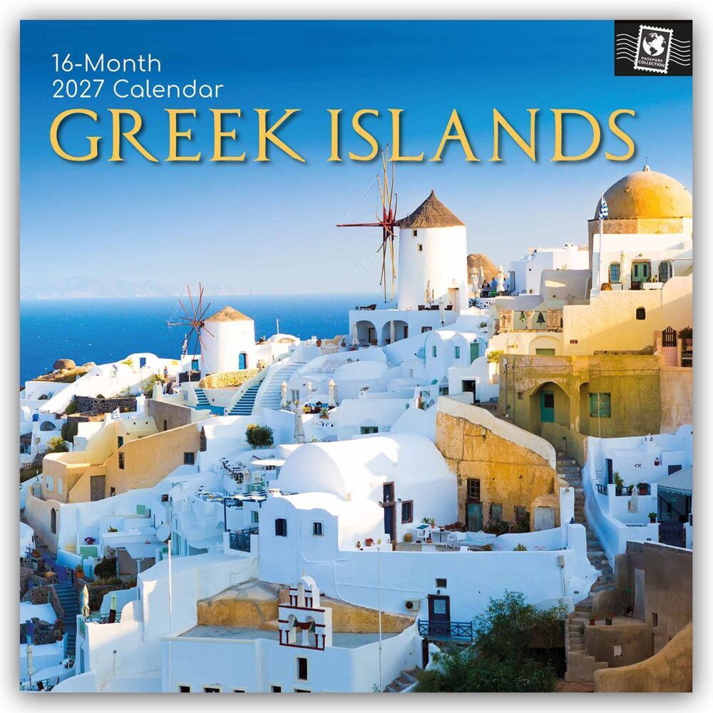 Greek Islands - Griechische Inseln 2027 - 16-Monatskalender (Gifted Stationery Co. Ltd)