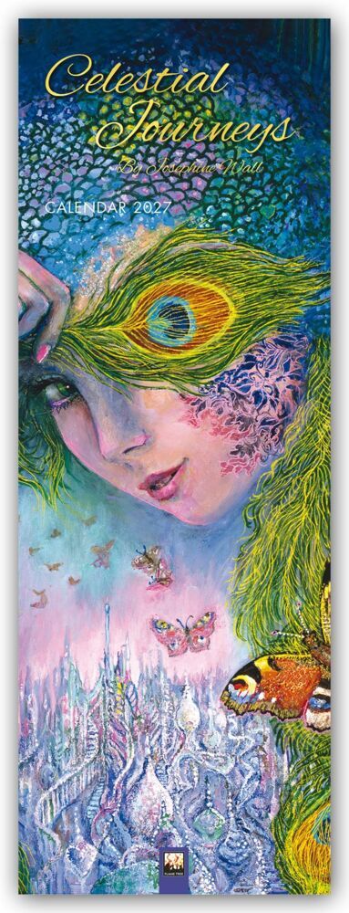 Josephine Wall, Celestial Journeys - Slimline-Kalender 2027 - Original Flame Tree Publishing-Kalender Slimeline [Kalender] (Flame Tree Publishing)