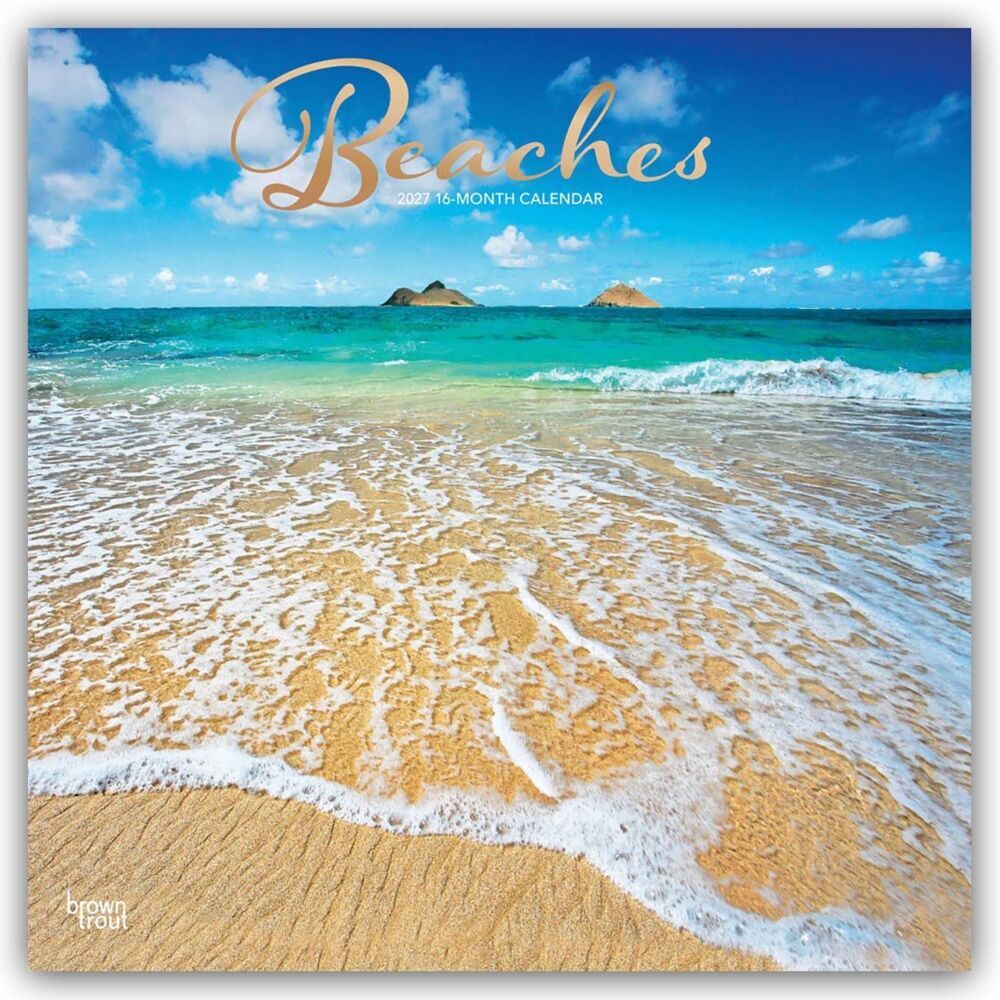 Beaches - Traumstrände 2027 - 16-Monatskalender (Browntrout Publishers Inc)