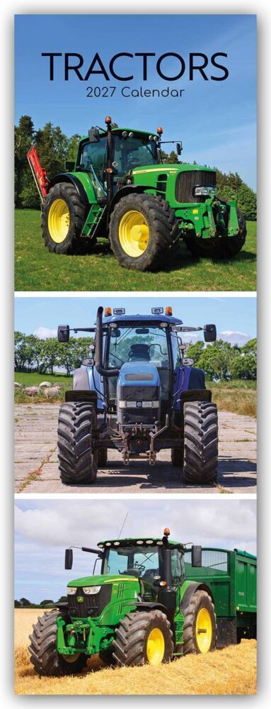 Tractors - Traktoren - Slimline-Kalender 2027 (Gifted Stationery Co. Ltd)