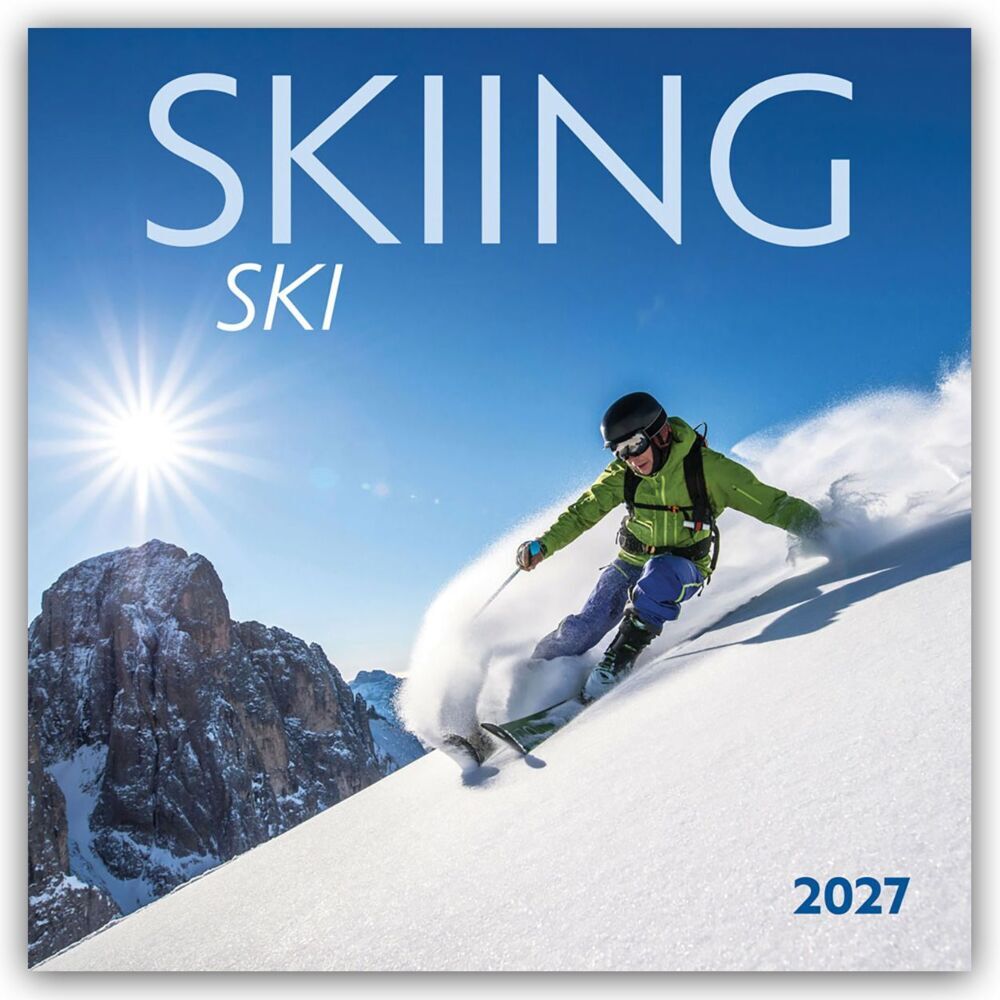 Skiing - Skifahren 2027 - 16-Monatskalender (Wyman Publishing)