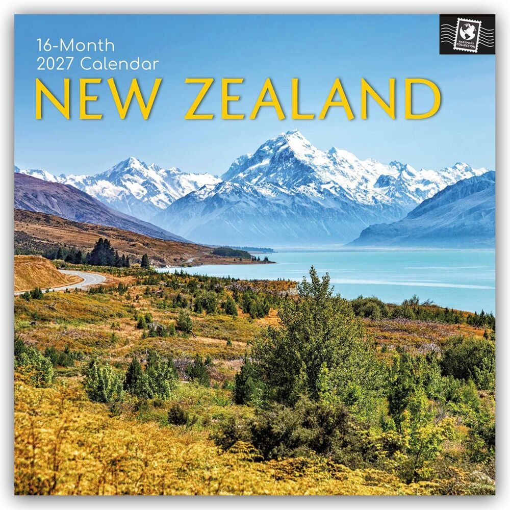 New Zealand - Neuseeland 2027 - 16-Monatskalender (The Gifted Stationery Co. Ltd)