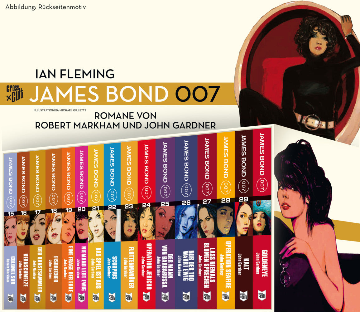 James Bond Gesamtbox 2: Schuber gefüllt mit den Bänden 15-29 plus dem Filmroman Goldeneye (John Gardner)