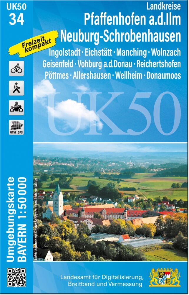 UK50-34 Landkreise Pfaffenhofen a.d.Ilm, Neuburg-Schrobenhausen (Breitband Und Vermessung, Bayern Landesamt Für Digitalisierung)