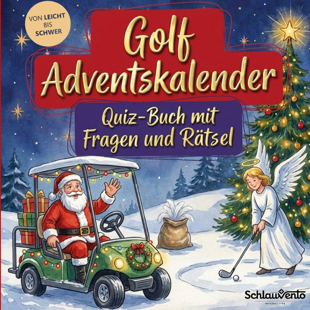 Golf-Adventskalender: Quiz-Buch mit Fragen und Rätsel (Schlauvento Interactive)