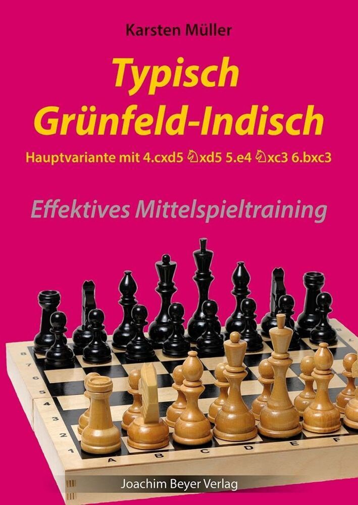Typisch Grünfeld-Indisch - Hauptvariante mit 4.cxd5 Sxd5 5.e4 Sxc3 6.bxc3 (Karsten Müller)