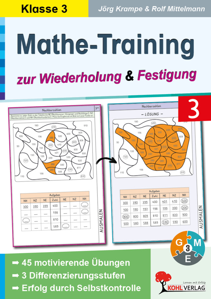 Mathe-Training zur Wiederholung und Festigung / Klasse 3 (Jörg Krampe)