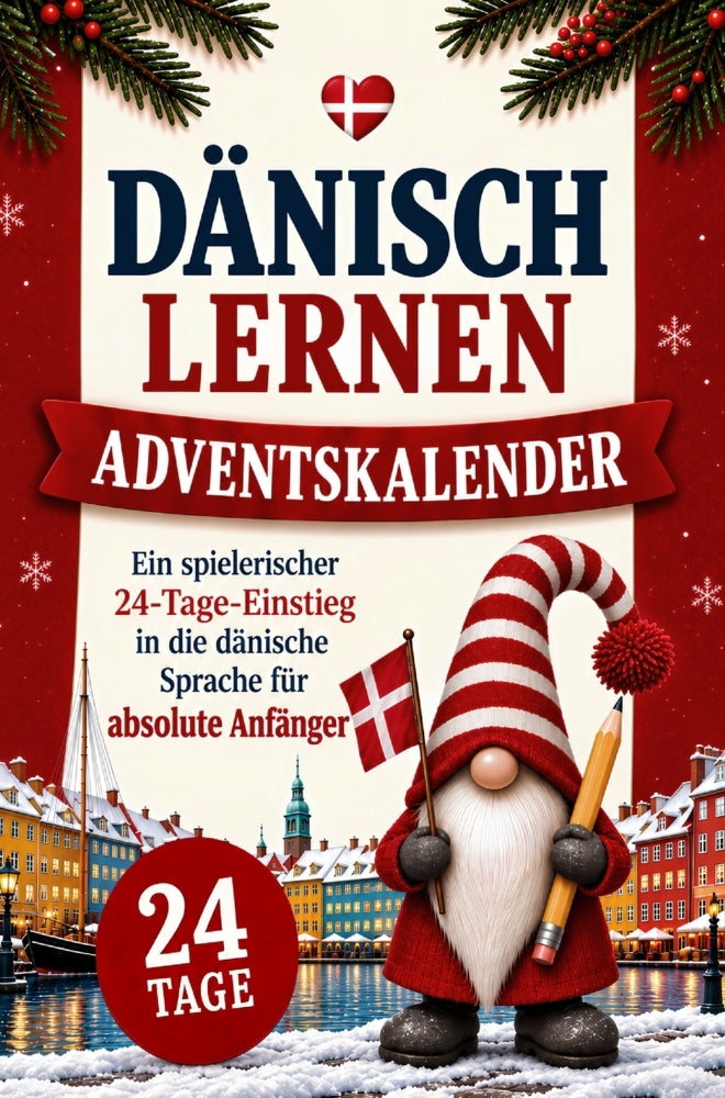 Dänisch lernen Adventskalender - Ein spielerischer 24-Tage-Einstieg in die dänische Sprache für absolute Anfänger (Lingua Linde)