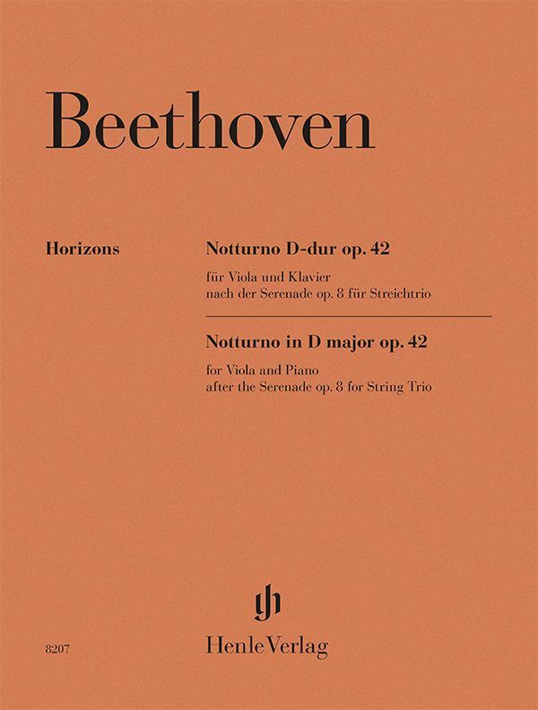 Ludwig van Beethoven - Notturno D-dur op. 42 für Viola und Klavier nach der Serenade op. 8 für Streichtrio.