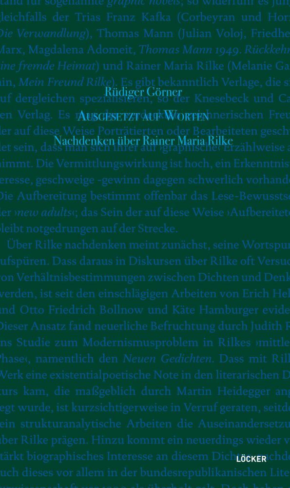 Ausgesetzt auf Worten (Rüdiger Görner)