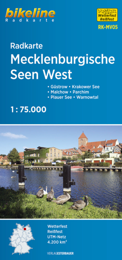 Bikeline Radkarte Mecklenburgische Seen West (Esterbauer Verlag)
