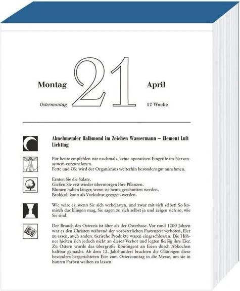 Mond Abreisskalender 2025