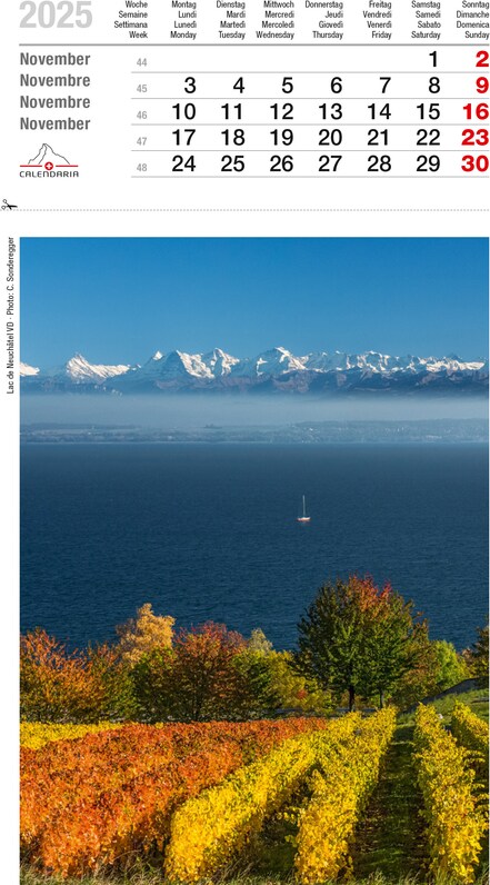 Helvetia Postkartenkalender 2025