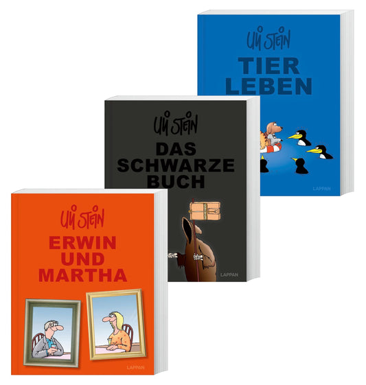 Uli Stein Gesamtausgabe 3er Set: Erwin und Martha/Das schwarze Buch/Tierleben
