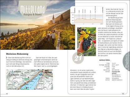 Kümmerly+Frey Erlebnis Schweiz Wandern in den Weinbergen - Wanderführer