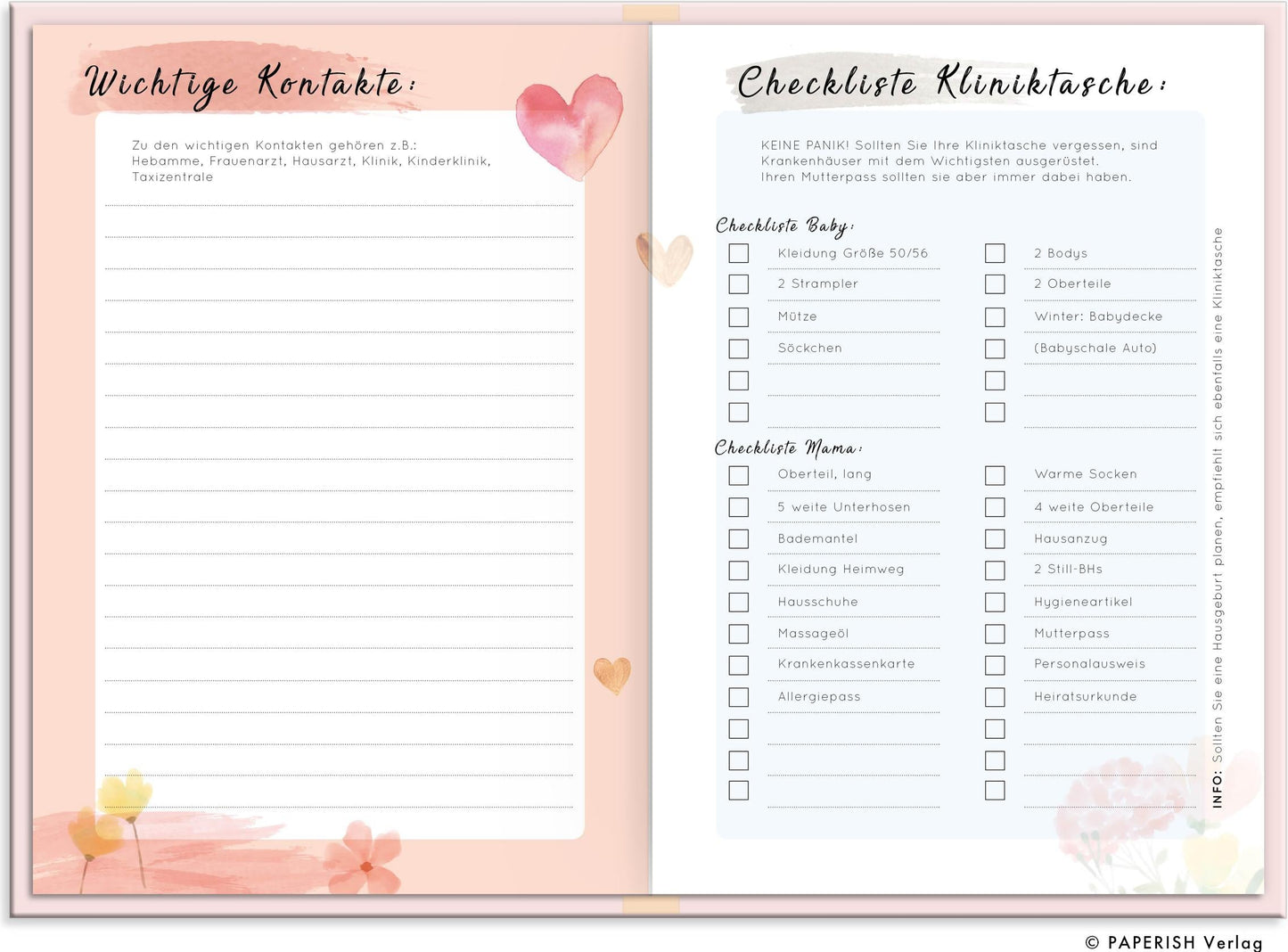 My Baby - Tagebuch für die Schwangerschaft