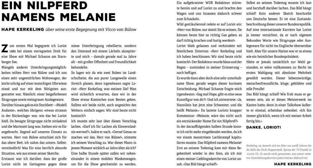 Er lebe hoch! Loriot zum 100. Geburtstag